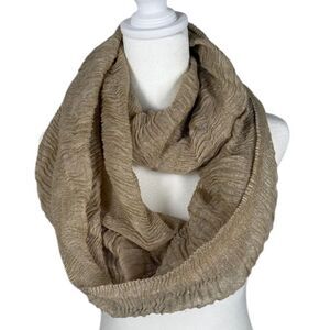 NWT JC Penny Womens Gold Sparkle Infinity Scarf One Size Cozy Warm
